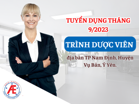 [Tuyển dụng T9/2023] Á Âu tuyển dụng 01 TDV khu vực TP Nam Định, Huyện Vụ Bản, Ý Yên.